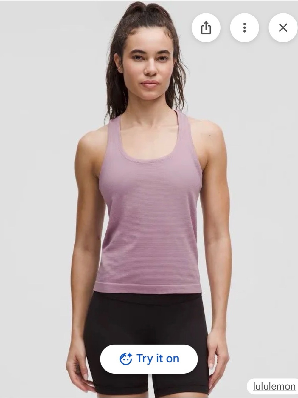 Lululemon Dusty Pink Swiftly Tank Top Racerback Fitted Yoga Athletic Performance